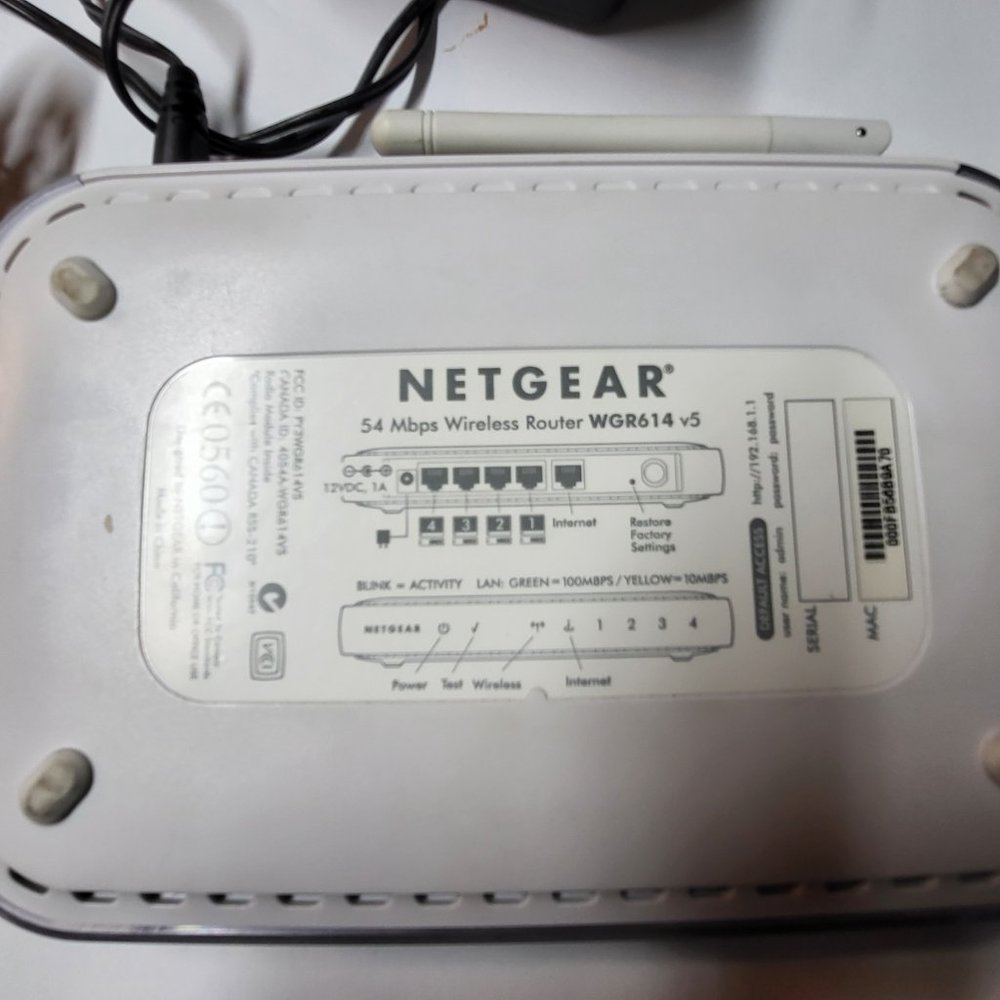 Netgear‎ Wireless - G Router WGR614 / 54Mbps | Pre-Owned | Tested & Working - Picture 4 of 7